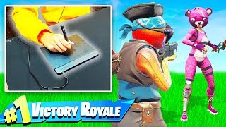 I WIN Using a DRAWING Tablet to Aim in Fortnite Challenge [upl. by Lashondra]