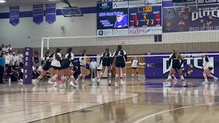 Video BoydenHull volleyball scores match point against Hinton to advance to state [upl. by Lessig]