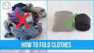 18 clothes folding and organization hacks  How to fold clothes  OrgaNatic [upl. by Rehpoitsirhc]