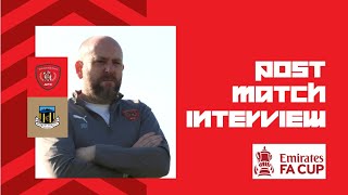 Hebburn Town post match interview with the Reds manager Mark Fell [upl. by Amri240]