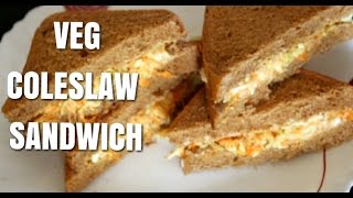 Veg Coleslaw Sandwich Recipe [upl. by Ahseryt]