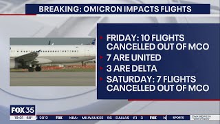 Omicron prompts flight cancellations [upl. by Ilwain]