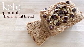 Keto 3minute Banana Nut Bread [upl. by Gnehs]