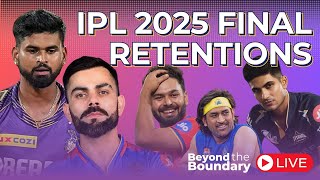 BREAKING NEWS IPL 2025 Final Retentions [upl. by Denni]