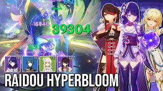 RAIDOU RaidenBeidou Hyperbloom 30 Spiral Abyss Showcase [upl. by Sotos]