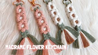 DIY LLAVERO en MACRAMÉ paso a paso PRINCIPIANTES  DIY Macrame Keychains Tutorial for Beginners [upl. by Milstone]