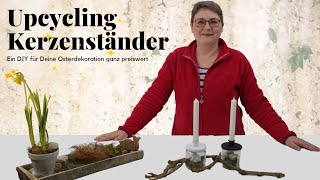 Kerzenständer DIY  Upcycling aus Altglas zum Kerzenhalter [upl. by Ornie]