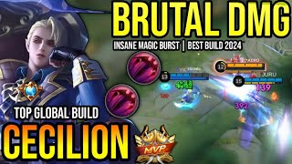 CECILION BEST BUILD 2024  TOP GLOBAL CECILION GAMEPLAY  MOBILE LEGENDS✓ [upl. by Noimad]