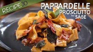 The Intense Flavors of Pappardelle with a crispy sage and prosciutto topping [upl. by Tips]