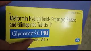 GlycometGP1 Tablet  Metformin Hydrochloride ProlongedRelease and Glimepiride Tablets IP Glycomet [upl. by Annaiv]