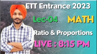 Lec04  Ratio Part02  MATH  ETT Entrance [upl. by Vance256]