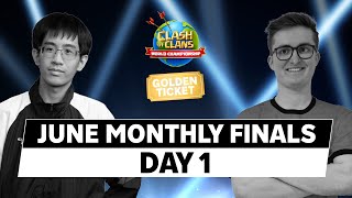 World Championship June Monthly FINALS Day 1  Clash of Clans Live [upl. by Ghiselin853]