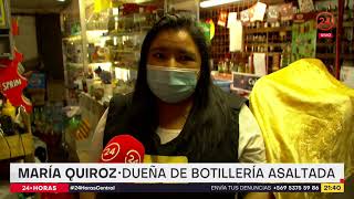 Simularon ser fiscalizadores de salud para cometer asalto  24 Horas TVN Chile [upl. by Aicnom]