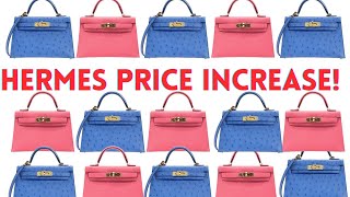 HERMES PRICE INCREASE FEB 2022 FOR BAGS KELLY CONSTANCE PICOTIN EVELYNE GARDEN PARTY YIKES [upl. by Helve845]