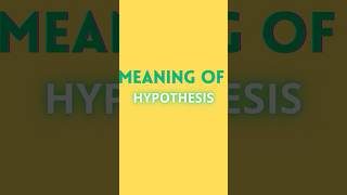 HYPOTHESIS MEANING  ENGLISH ADVANCED WORDS [upl. by Nosac]