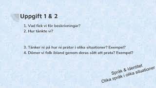 Språklig variation svenska 1  svenska som andraspråk 1 [upl. by Hgielra]