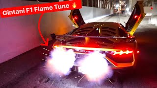 INTRODUCING MY LAMBORGHINI SVJ WITH GINTANI F1 EXHAUST  FLAME TUNE  BEST SOUNDING CAR EVER [upl. by Nryhtak]