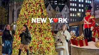 4K🇺🇸Magical Christmas Lights in New York City🎄💂🏻Lotte NY Palace Cartier Papillon amp 5th Ave 2024 [upl. by Anderer]