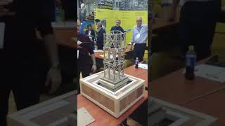 Earthquake proof building model on shake table [upl. by Nosnarb]