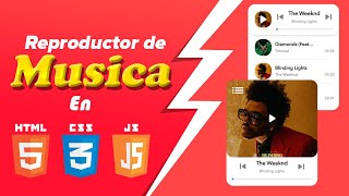 Cómo crear un reproductor de música con HTML CSS y JS en menos de 15 MInutos CODIGO GRATIS [upl. by Aldora94]