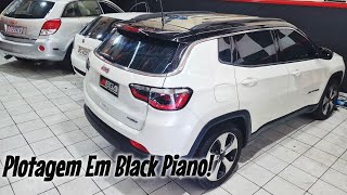 Jeep Compass Longitude Blindado Envelopamento Black Piano Teto  Colunas  Aerofolio [upl. by Golden]