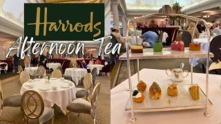 Afternoon Tea London  HARRODS TEA ROOMS  Luxury Department Store London  JOS ATKIN [upl. by Assirram]