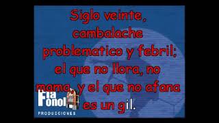 CAMBALACHE  Tango KARAOKE Letra [upl. by Alletnahs]