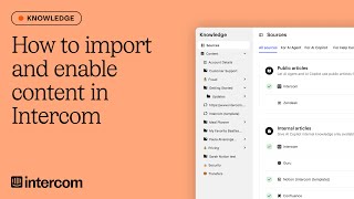 How to add amp enable knowledge sources in Intercom [upl. by Campos]