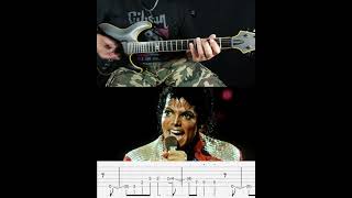 Michael Jackson  Beat It Riff Tuner Down 12 Step  Guitar lesson with TAB  Tutorial  Cover [upl. by Eixirt314]