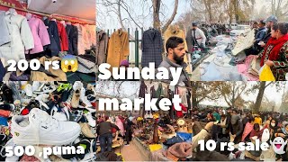 Famous Sunday Market of kashmir  srinagarwinter sale [upl. by Marmawke]