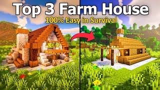 Top 3 Automatic Farm Houses in Minecraft Tutorial 121 [upl. by Athalia476]