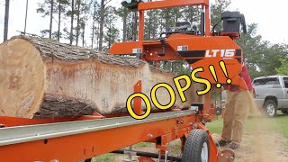 I Made a HUGE Rookie Mistake Milling this Sweet Gum Log [upl. by Soni758]