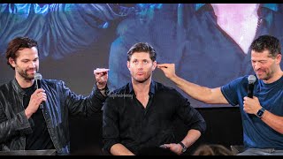 Jensen Ackles Jared Padalecki Misha Collins Sunday Panel  Jus In Bello 12  Rome 2023 [upl. by Yelac]