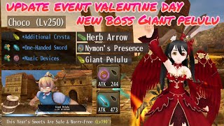 toram online  new update event valentine review boss giant pelulu  yusagi [upl. by Aved]