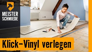 KlickVinyl verlegen  HORNBACH Meisterschmiede [upl. by Sayre596]