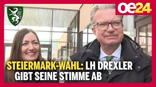 SteiermarkWahl LH Drexler gibt seine Stimme ab [upl. by Spoor]