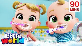 Brush Your Teeth Song  More Little World Kids Songs amp Nursery Rhymes [upl. by Flemings965]