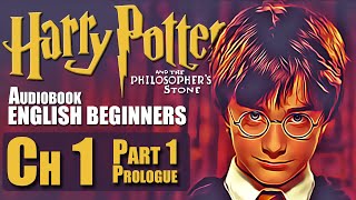 🧙‍♂️⚡quotHARRY POTTER Chapter 1 PART 1 Prologue BOOK 1 🎧Audiobook🎧 in English for Beginners📚✨ [upl. by Assirialc]