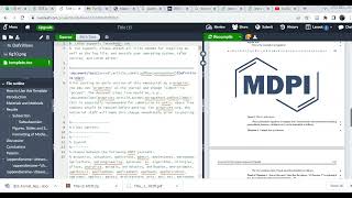 How to upload journal of MDPI to latex overleaf  Figure Insertion in overleaf  Tutorial 3 [upl. by Idnat]