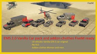 FIVEM EMS 20 VanillaGTA CAR carpack and clothes addon FiveM ready [upl. by Lucretia]