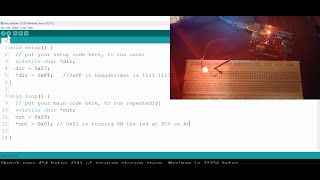 Arduino Toggle a LED using Direct Port Manipulation arduino arduinoide [upl. by Queena]