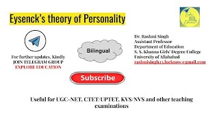 Eysencks theory of personality [upl. by Plato]