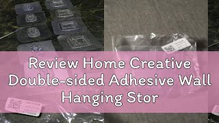 Review Home Creative Doublesided Adhesive Wall Hanging Storage Hooks  NailFree Space Saving Door [upl. by Fogg]