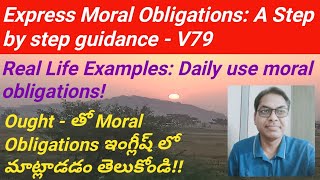 Expressions of moral obligationsనైతిక బాధ్యతలను ఎలా మాట్లాడాలో తెలుసుకొండిVP English 2023english [upl. by Ney]