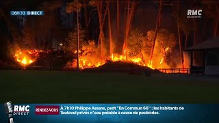 Incendie à Anglet 100 hectares de pinèdes brûlés feu maîtrisé mais les pompiers restent vigilants [upl. by Enuahs]