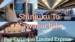 Shinjuku To KawaguchikoMt FujiJR East E257 SeriesTokyo To Mt Fuji新宿  河口湖Japanese Train [upl. by Gothart147]