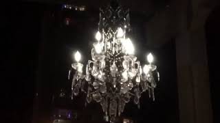 The Unveiling of Rodney Grahams Spinning Chandelier [upl. by Nygem970]