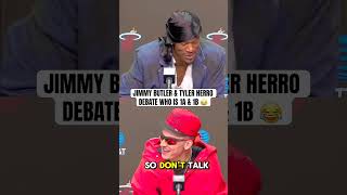 Jimmy Butler and Tyler Herro debate whos the best scorer 👀 nba trending highlights [upl. by Harias]