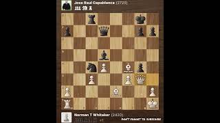 Norman Whitaker vs Capablanca • New York  USA 1913 [upl. by Llerihs]