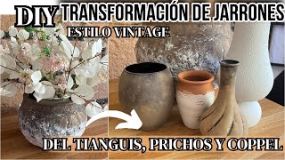 COMO TRASFORMAR JARRONES AL ESTILO VINTAGE DIY JARRONES VINTAGE [upl. by Odrarebe]